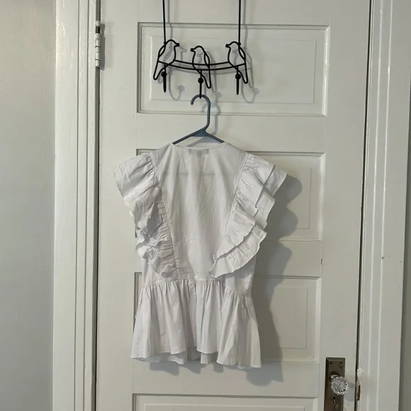 Lulus Ruffle Sleeve Top - Picture 2 of 4